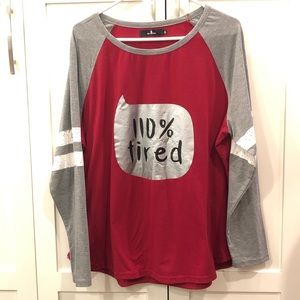 Raglan sleeve baseball t-shirt. 2x